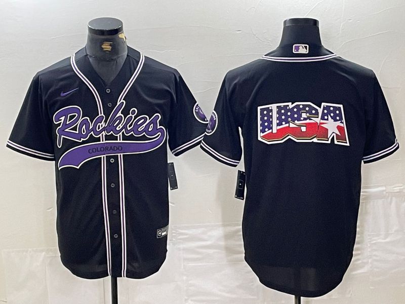 Men Colorado Rockies Blank Black Joint name Nike 2024 MLB Jersey style 3->colorado rockies->MLB Jersey